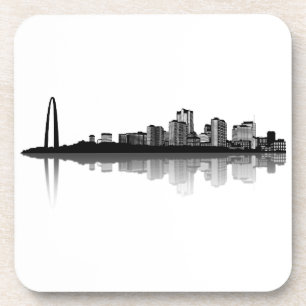 St. Louis Skyline Onderzetter (b/w)