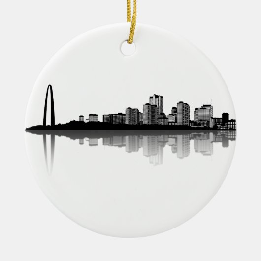 St. Louis Skyline Ornament (b/w) (Voorkant)