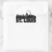 St Louis Skyline Ronde Sticker (Tas)
