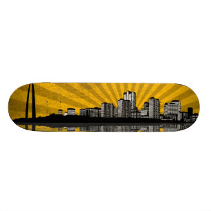 St. Louis Skyline Skateboard Deck (geel)