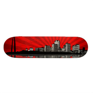 St. Louis Skyline Skateboard Deck (rood)