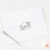 St. Louis Skyline Vierkante Sticker (Envelop)