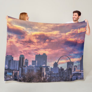 St. Louis Sunrise Fleece Deken