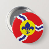 St. Louis vlag Ronde Button 7,6 Cm (Voorkant /achterkant)