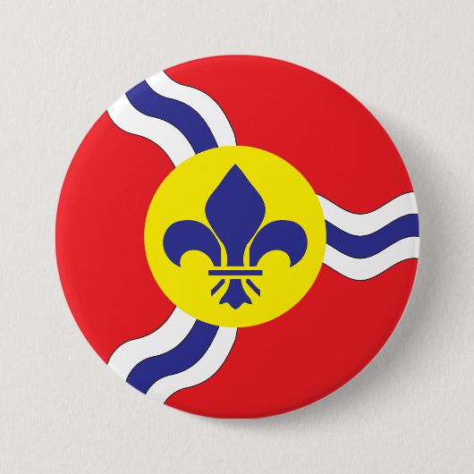 St. Louis vlag Ronde Button 7,6 Cm (Voorkant)