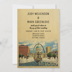 St Louis Wedding Invitation Missouri Saint Louis Kaart