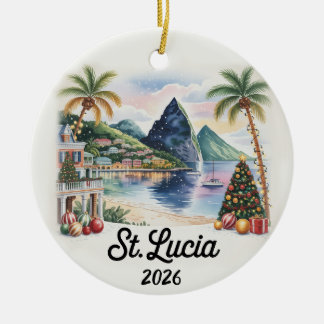 St. Lucia 2026 Kerst Ornament Caribisch Cadeau