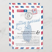 St. Lucia Airmail Wedding Kaart (Voorkant / Achterkant)