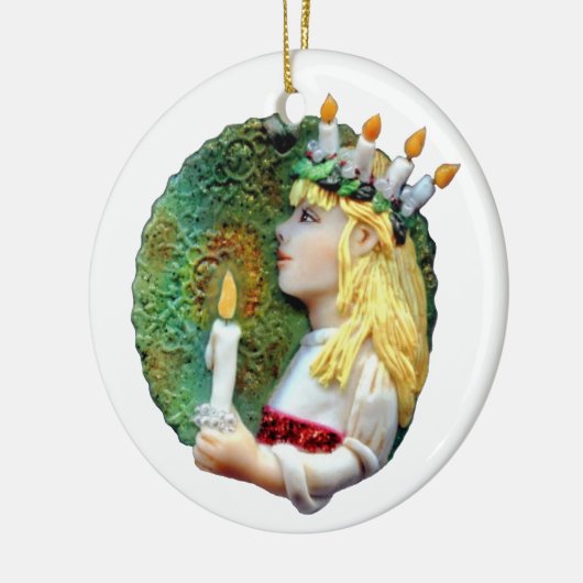 St. Lucia Day Round 2013 Ornement en céramique JL (Gauche)