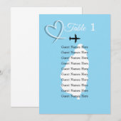St Lucia Destination Wedding Table Plan Card Kaart (Voorkant / Achterkant)