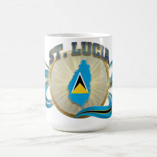 St. Lucia Embleem Caraïbische trots Fanartikel Koffiemok