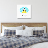 St. Lucia Flag lips Canvas Print (Insitu (Slaapkamer))