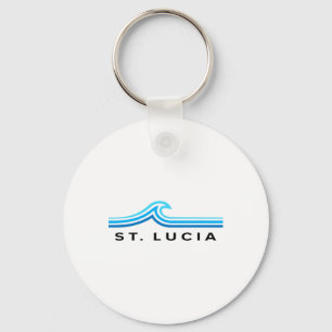 St Lucia Golven Vintage Heren Dames Meisjes Jongen Sleutelhanger