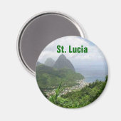 St. Lucia magneet (Voorkant / Achterkant)