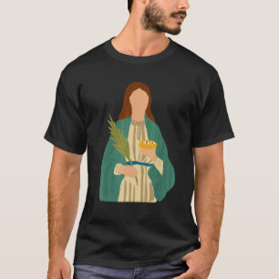 St. Lucia, patrones van ogen en blinden katholiek T-shirt