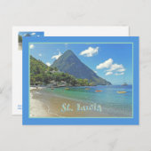 St. Lucia / Pitons Briefkaart (Voorkant / Achterkant)