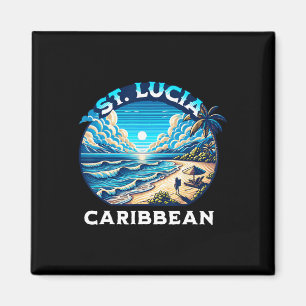 St Lucia Souvenir Vakantie Zomer Saint Lucia Magneet