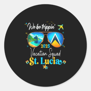 St. Lucia Vakantie Familie Vrienden Reis Cruise 20 Ronde Sticker