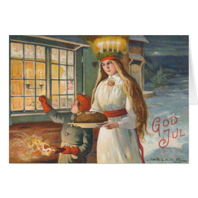 St. Lucy | Lucia Patron Saint d'Oeil 13 déc. (Devant Horizontal)