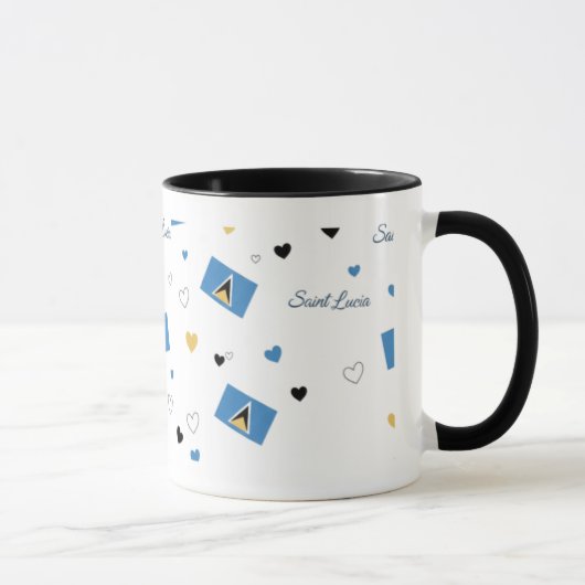 St. Luica Roots Pattern Mug | Caribbean Flag (Droite)