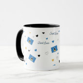 St. Luica Roots Pattern Mug | Caribbean Flag (Devant gauche)