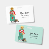 St. Luke, Beloved Physician (RLS 08; MedVers.) Badge (Front & Back)