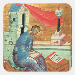 St. Luke de Evangelist door Andrei Rublev Vierkante Sticker