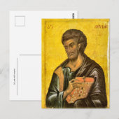 St. Luke de Evangelist Icon Orthodox Christelijk Briefkaart (Voorkant / Achterkant)