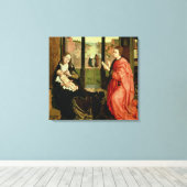 St. Luke Tekent een portret van de Maagd Canvas Afdruk (Insitu (Houten vloer))