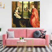 St. Luke Tekent een portret van de Maagd Canvas Afdruk (Insitu (Woonkamer))