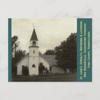 St. Luke's Reformed & Lutheran Church, York Co, PA Briefkaart