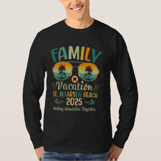 St. Maarten Beach Gezinsvakantie 2025 Matching Su T-shirt