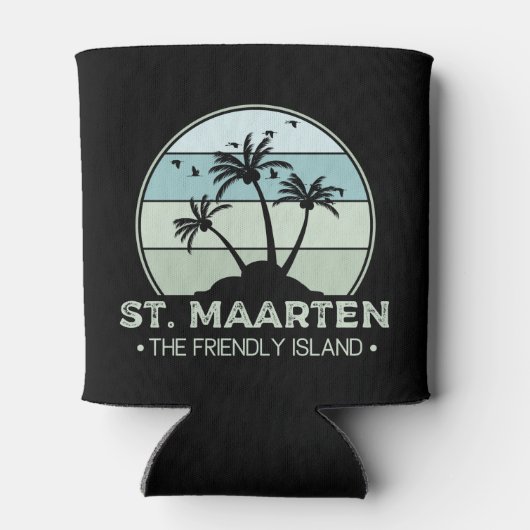 St. Maarten Het vriendelijke eiland retro Sint Mar Blikjeskoeler (Achterkant)