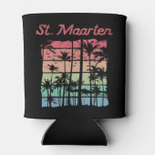 St. Maarten Regenboogkleuren Sint Martin Blikjeskoeler (Achterkant)