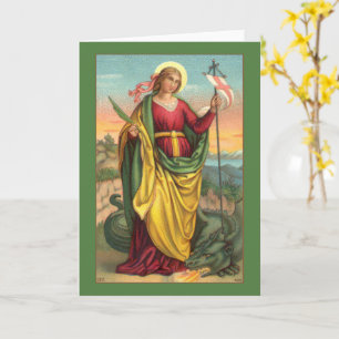 St. Margaret met Dragon en reurrection Banner Kaart