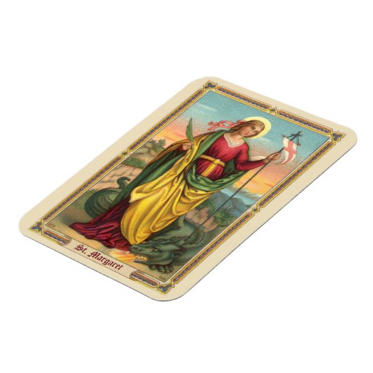 St. Margaret met Dragon en reurrection Banner Magneet (Linkerzijde)