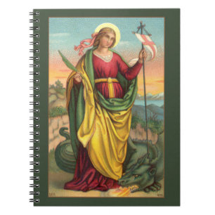 St. Margaret met Dragon en reurrection Banner Notitieboek