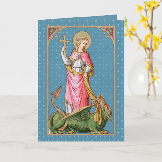 St. Margaret of Antioch (SAU 038) Blank Greeting Kaart (Gele Bloem)