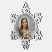 St. Maria Goretti Martyr Tin Sneeuwvlok Ornament (Rechts)