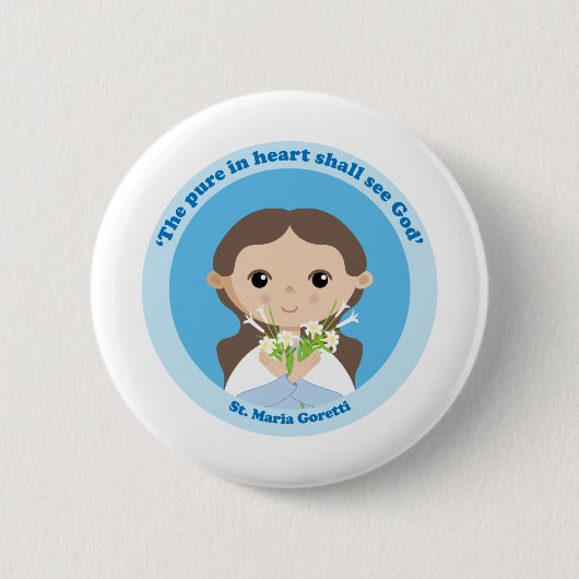 St. Maria Goretti Ronde Button 5,7 Cm (Voorkant)