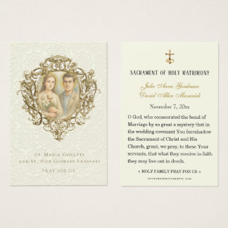 St. Maria Goretti & St. Pier Giorgio Wedding  Visitekaartje