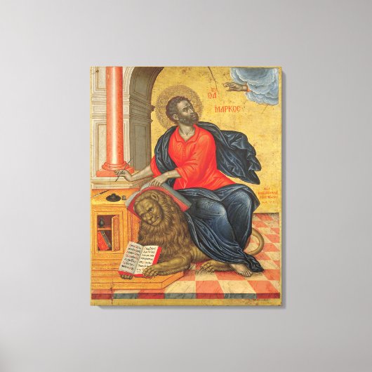 St. Mark - by Tzanes Emmanuel (1657) Canvas Afdruk (Voorkant)