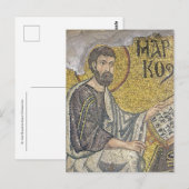 St. Mark Byzantijnse mozaïek orthodoxe icoon Briefkaart (Voorkant / Achterkant)