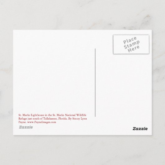 St. Marks Lighthouse Briefkaart (Achterkant)