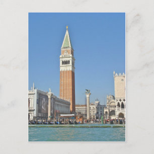 St. Marks Plaza en Bell Tower - Venice Italië Briefkaart