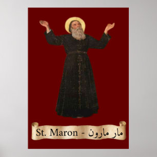 St Maron (Maroun) kerk-formaat portretposter Poster