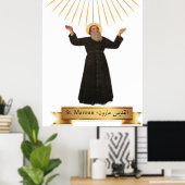 St Maroun - Maron ( Anglais ) Poster (Bureau à domicile)