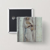 St. Martha Vierkante Button 5,1 Cm (Voorkant /achterkant)