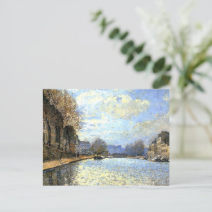 St Martin Canal Alfred Sisley Poster Briefkaart