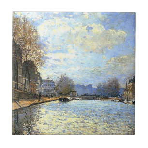 St Martin Canal Alfred Sisley Tegeltje
